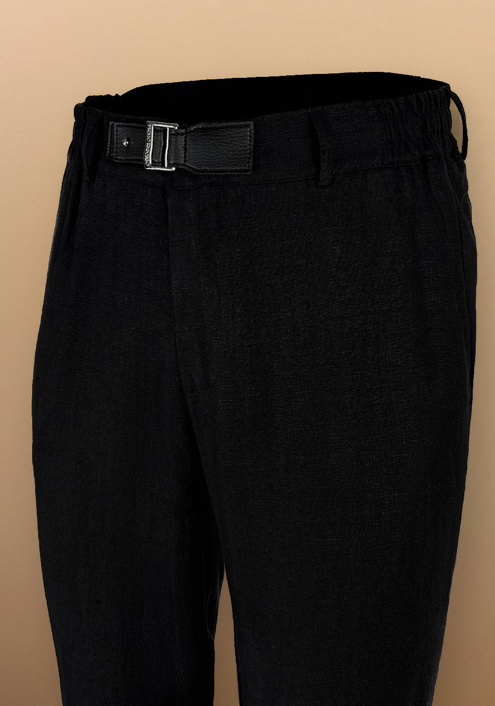 Primo Emporio Pantalone In Lino Con Cinturino In Ecopelle