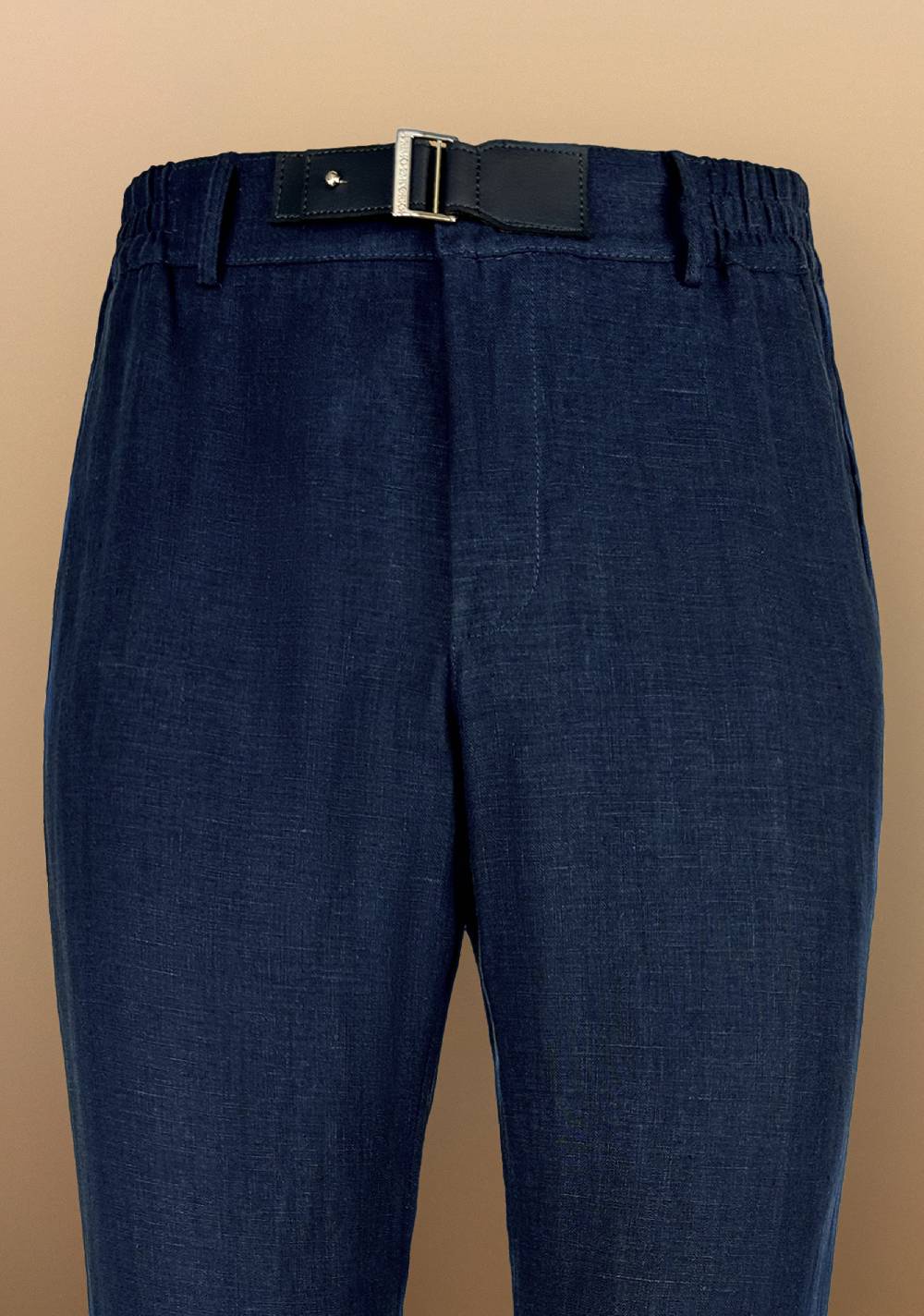 Primo Emporio Pantalone In Lino Con Cinturino In Ecopelle