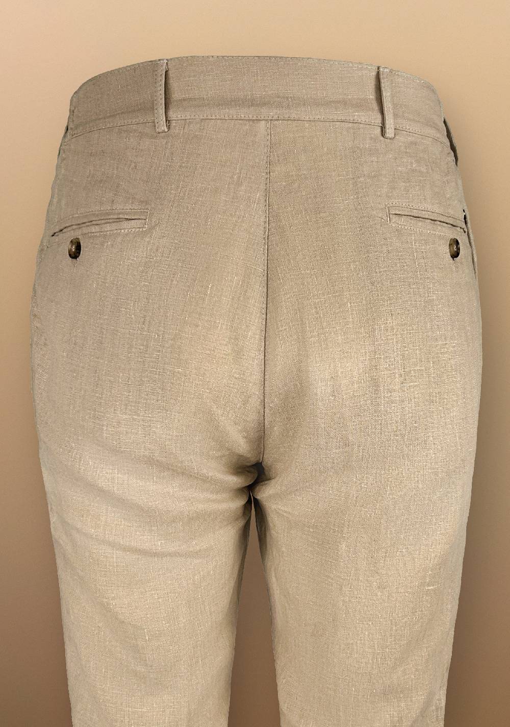 Primo Emporio Pantalone In Lino Con Cinturino In Ecopelle