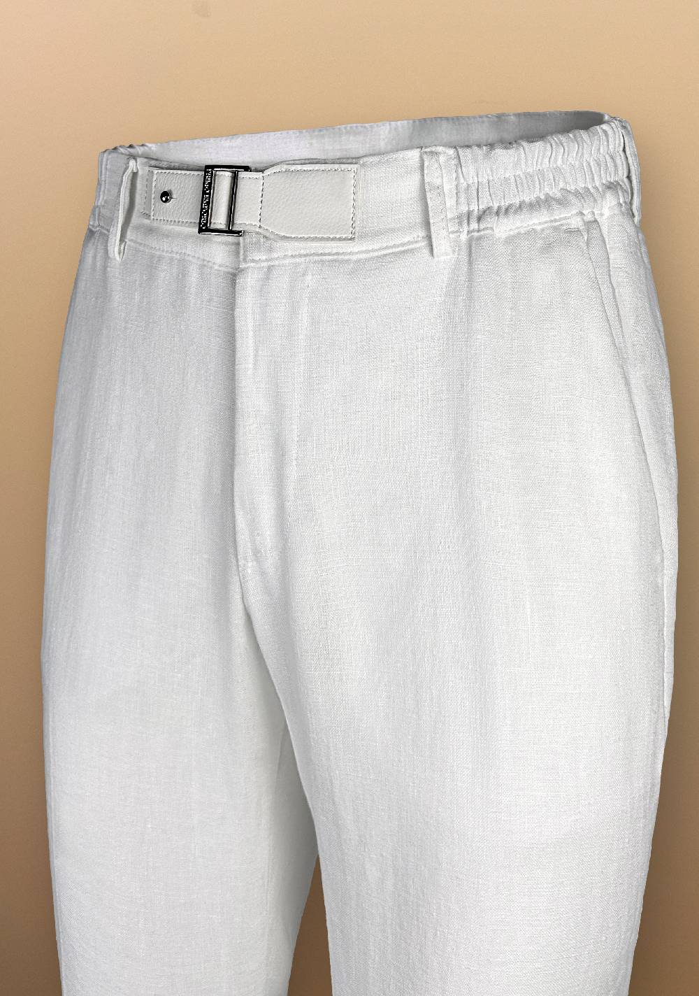 Primo Emporio Pantalone in Lino con cinturino in Ecopelle