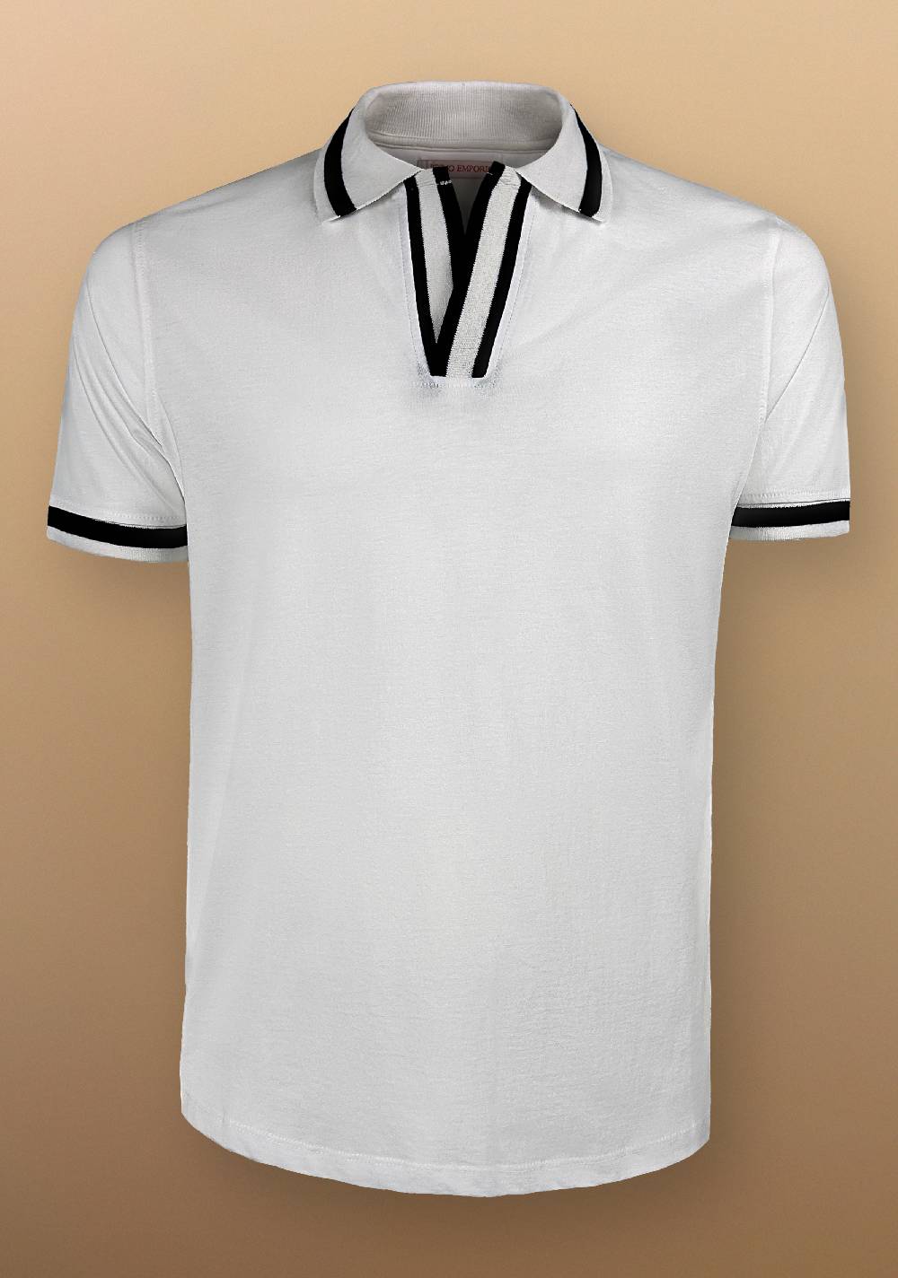Primo Emporio Polo Senza Bottoni Con Riga A Contrasto