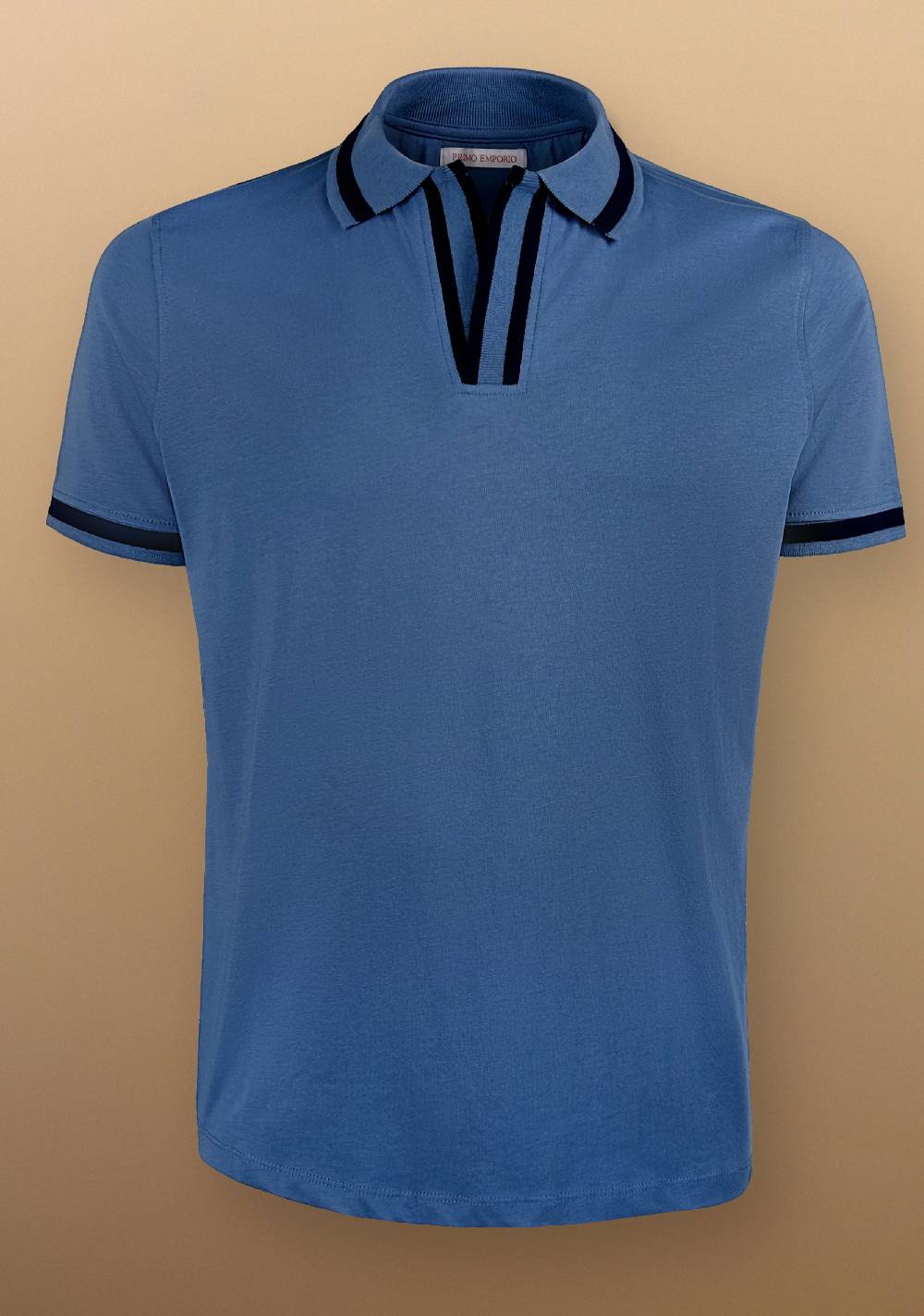 Primo Emporio Polo senza bottoni con riga a contrasto