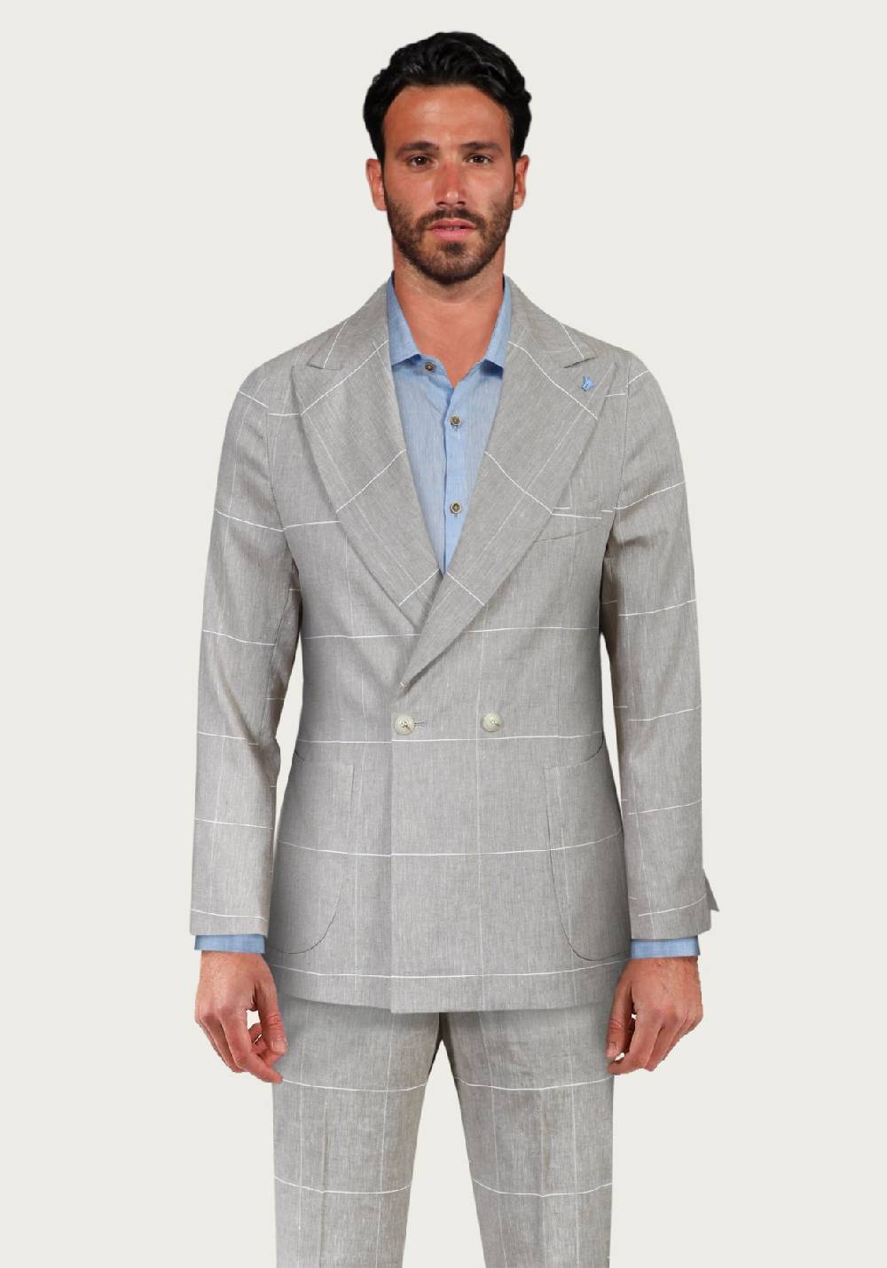 Primo Emporio Abito Doppio Petto a Quadro - Ecru