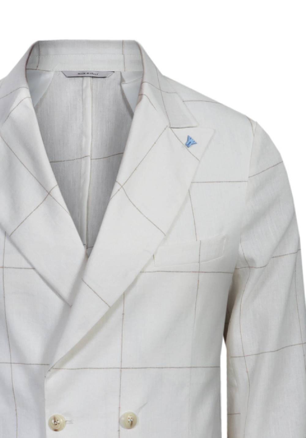 Primo Emporio Abito Doppio Petto A Quadro - Panna