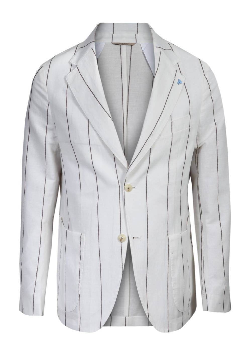 Primo Emporio Abito Lino Panna Con Rigato Fango