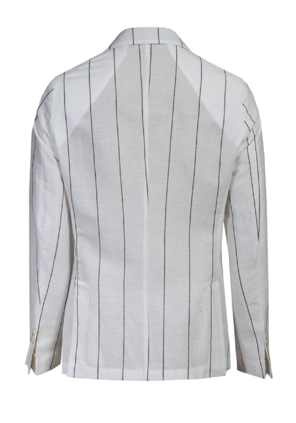 Primo Emporio Abito Lino Panna Con Rigato Fango