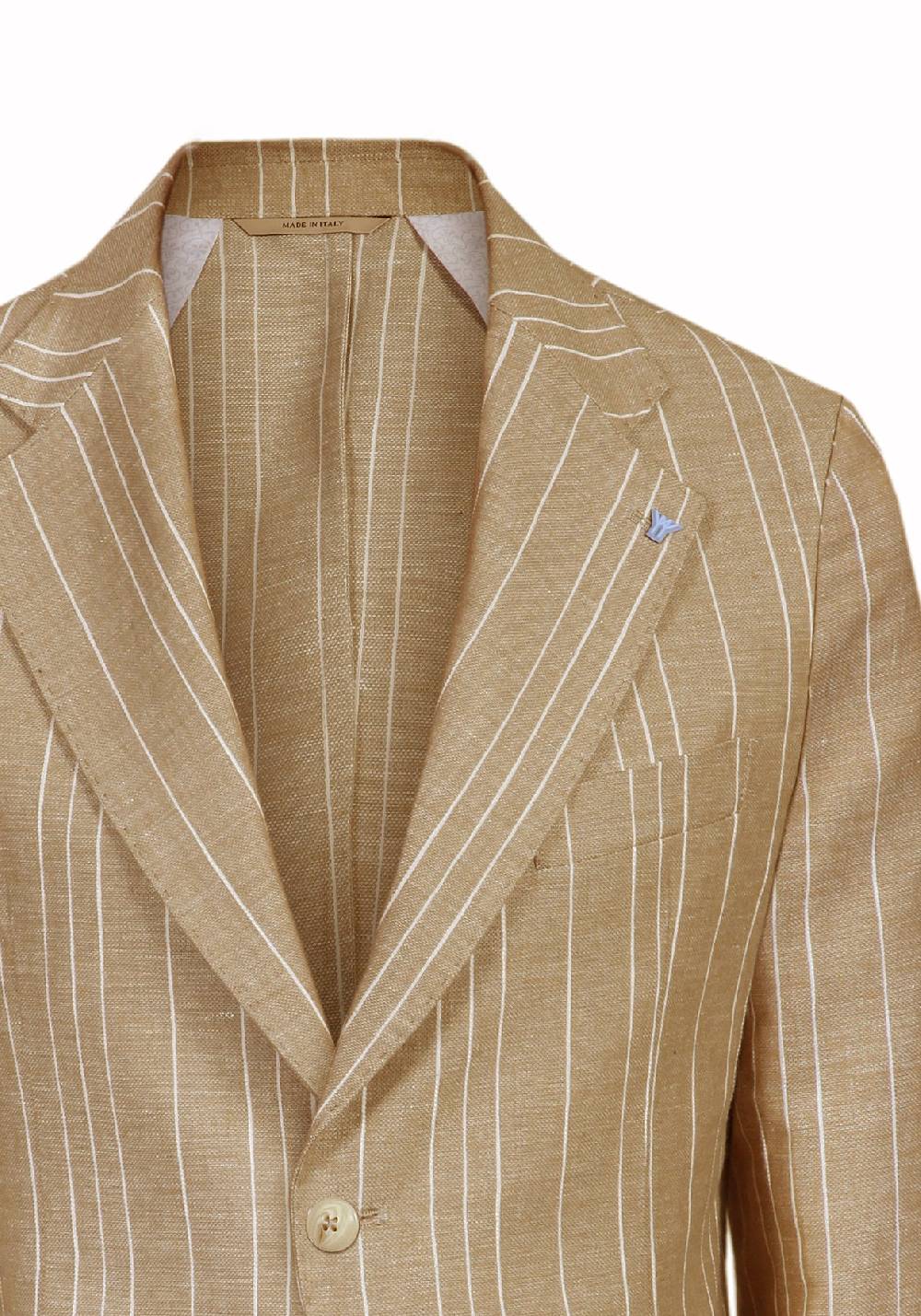 Primo Emporio Abito Mono Petto In Lino Rigato