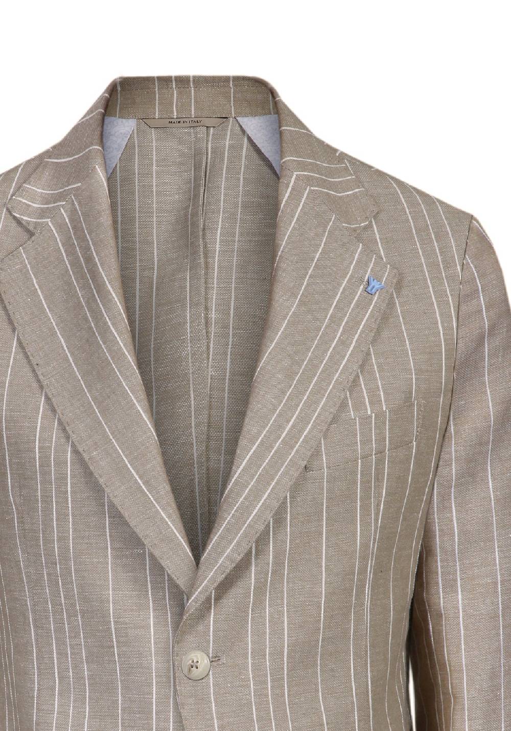 Primo Emporio Abito Mono Petto In Lino Rigato