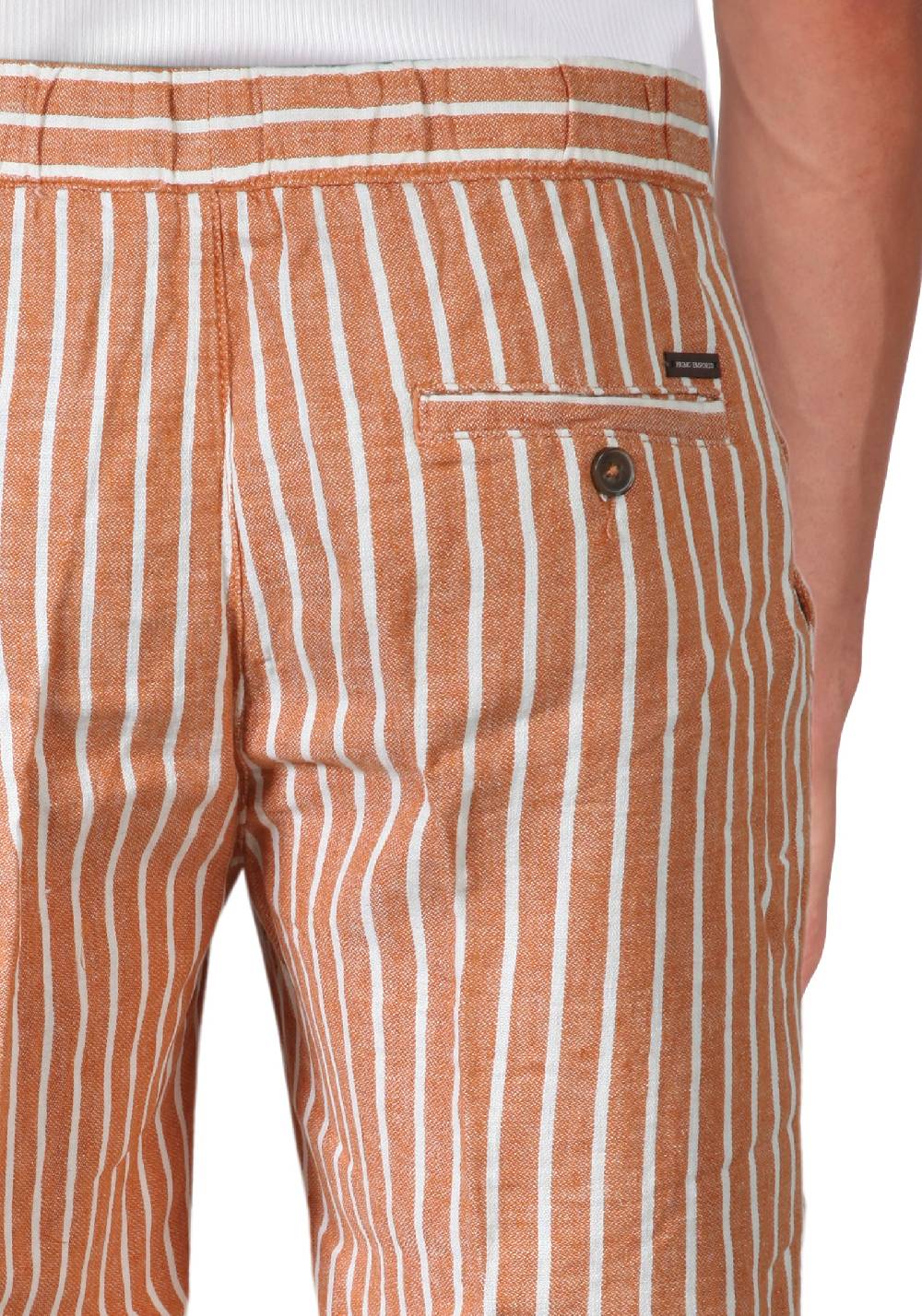 Primo Emporio Bermuda rigato con laccio in Lino