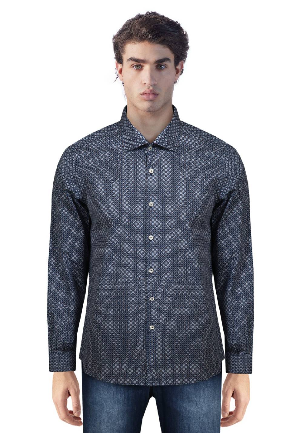 Primo Emporio Camicia In Cotone Micro-Fantasia