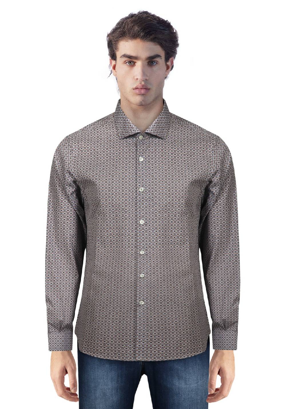 Primo Emporio Camicia In Cotone Micro-Fantasia