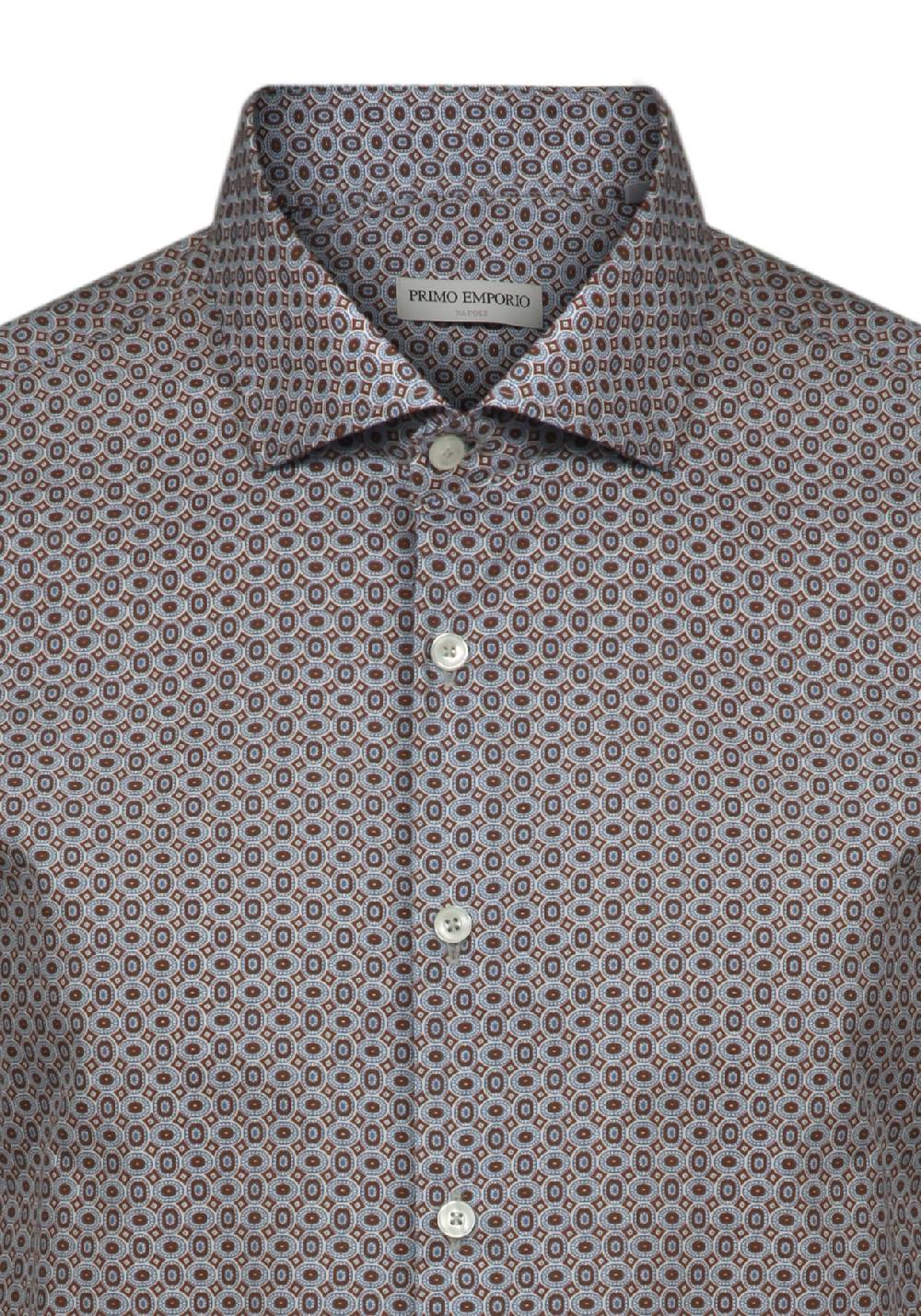 Primo Emporio Camicia in Cotone Micro-Fantasia