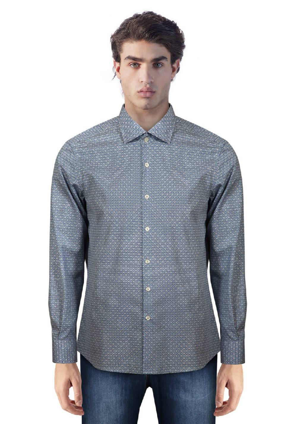 Primo Emporio Camicia In Cotone Micro-Fantasia