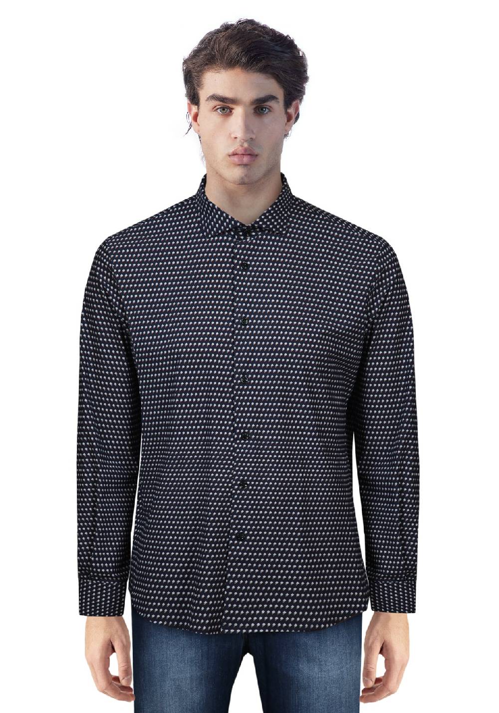 Primo Emporio Camicia In Poliammide Micro Fantasia