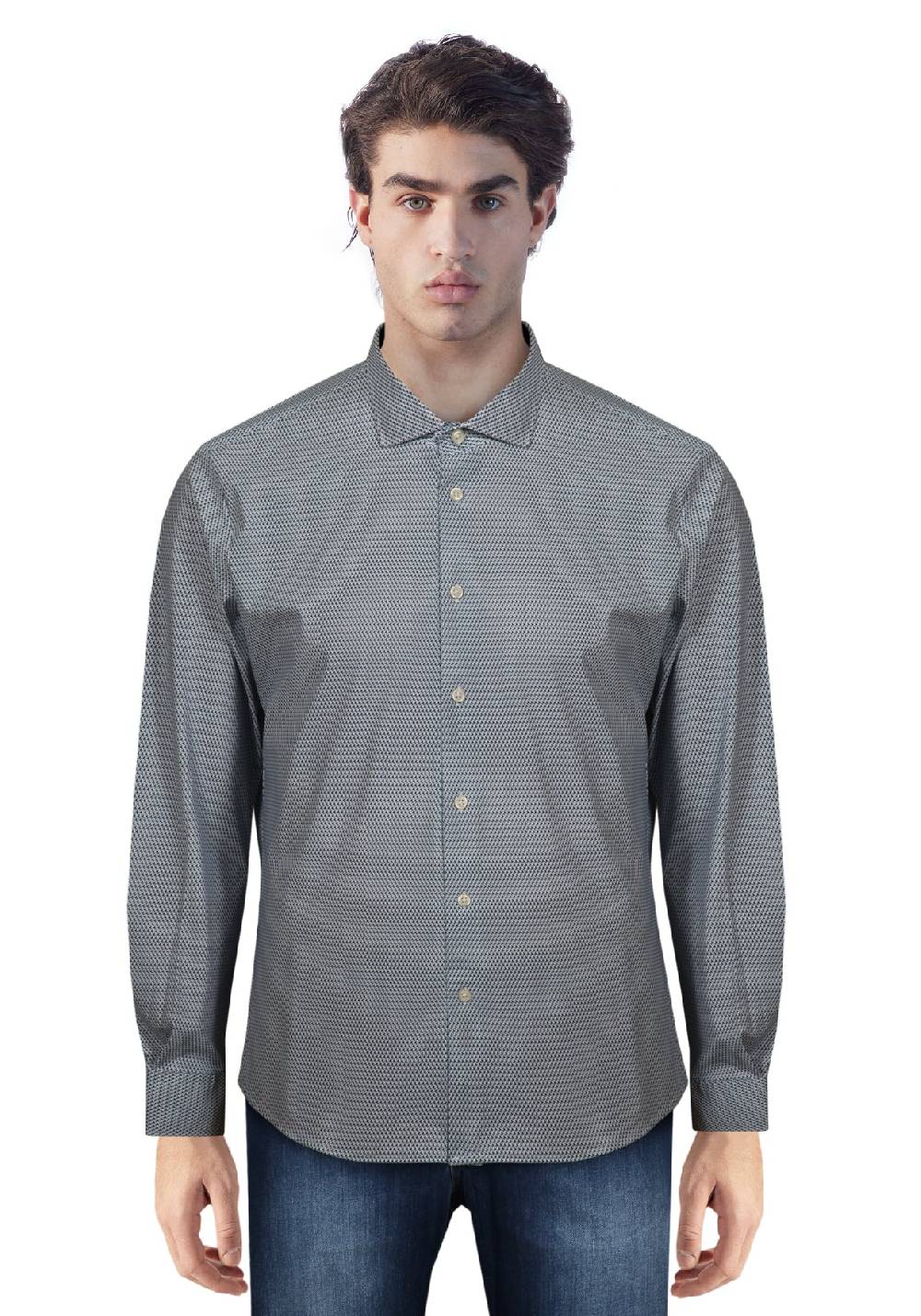 Primo Emporio Camicia In Poliammide Micro Fantasia