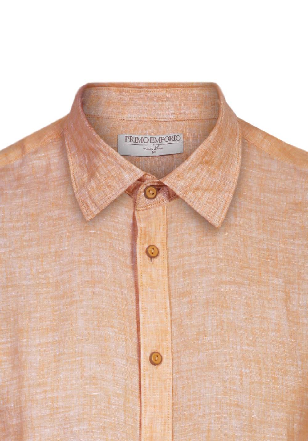 Primo Emporio Camicia Lino Mezza Manica - Arancio