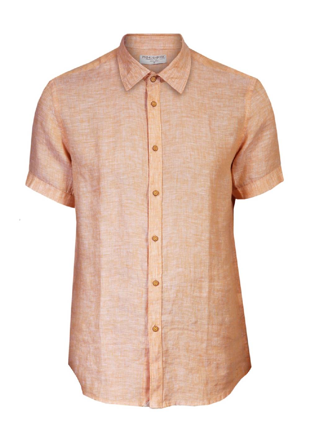 Primo Emporio Camicia Lino Mezza Manica - Arancio