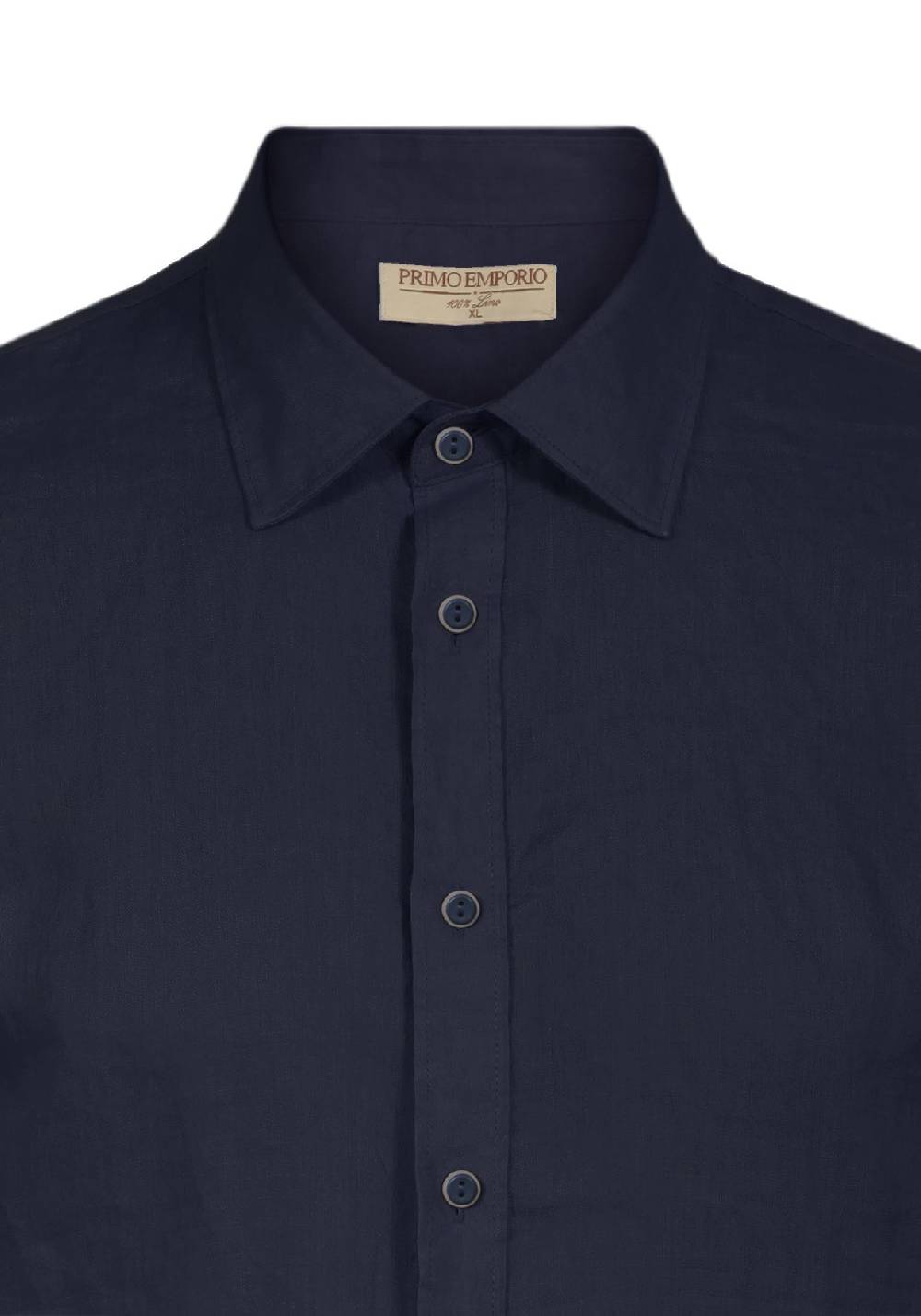 Primo Emporio Camicia Lino Mezza Manica - Blue