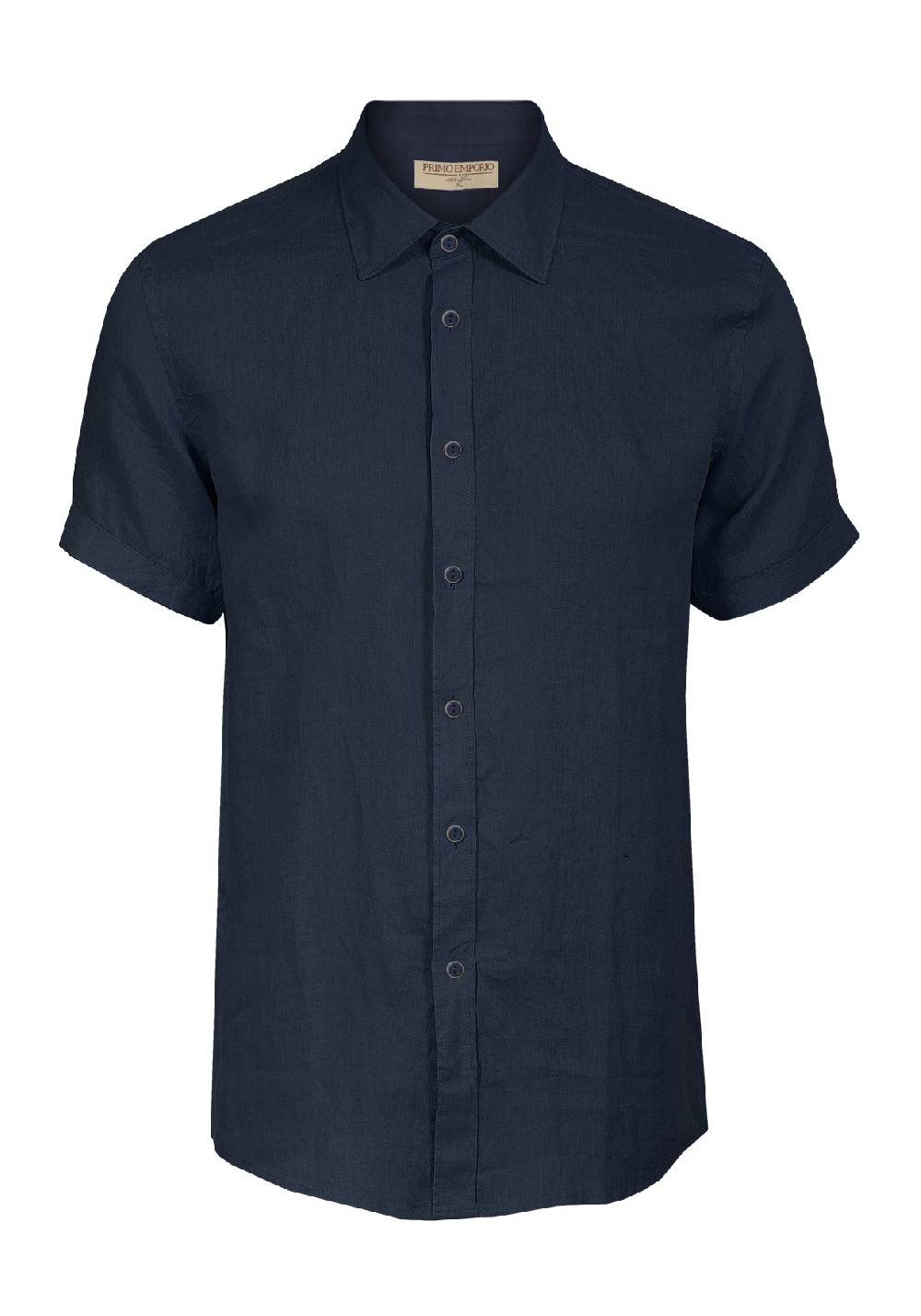 Primo Emporio Camicia Lino Mezza Manica - Blue