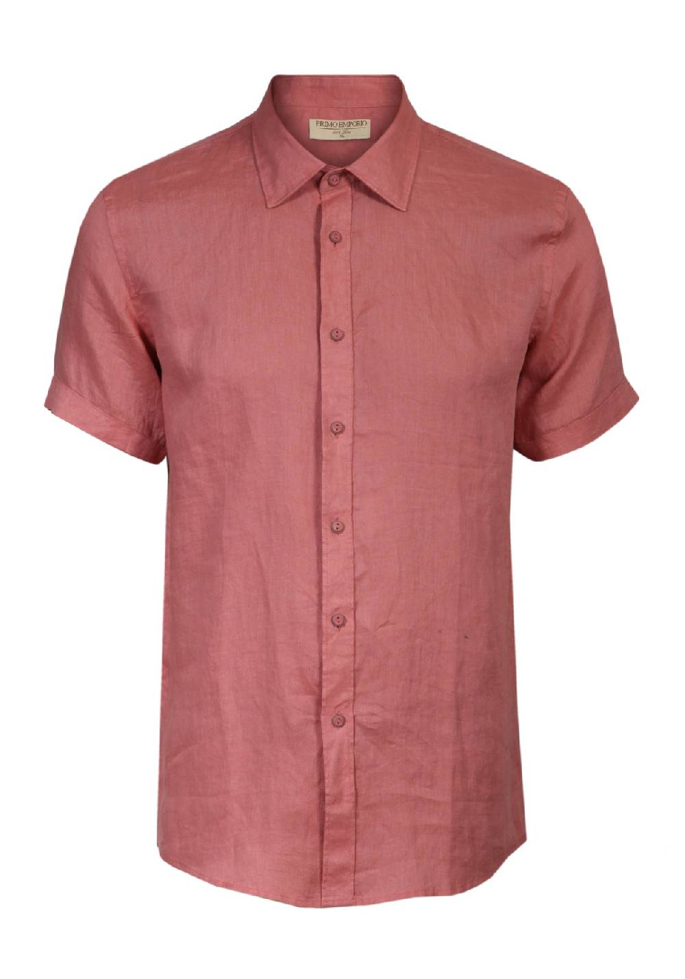 Primo Emporio Camicia Lino Mezza Manica - Mattone