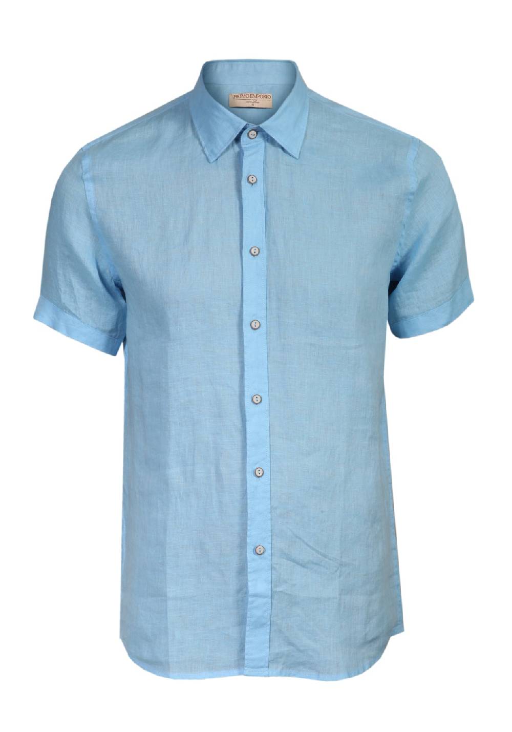 Primo Emporio Camicia Lino Mezza Manica - Turchese