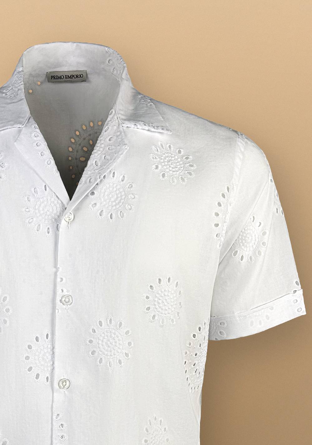 Primo Emporio Camicia Mezza Manica Cotone Sangallo