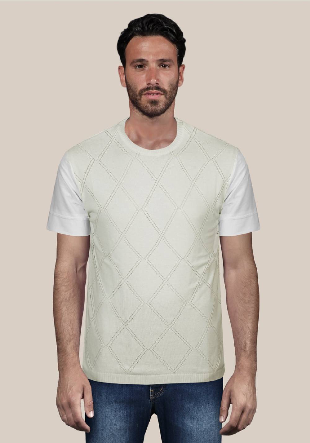 Primo Emporio Maglia giro collo con rombi
