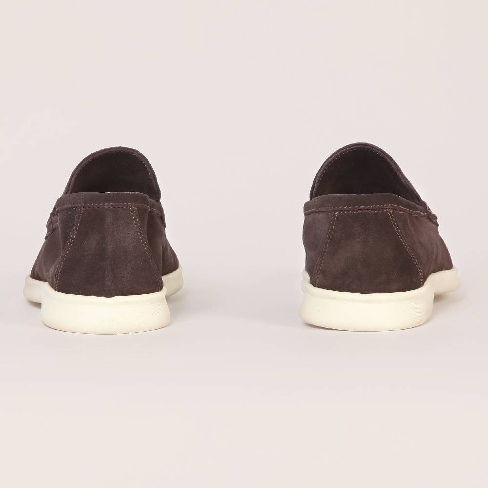 Primo Emporio Mocassino Camoscio Con Suola Panna