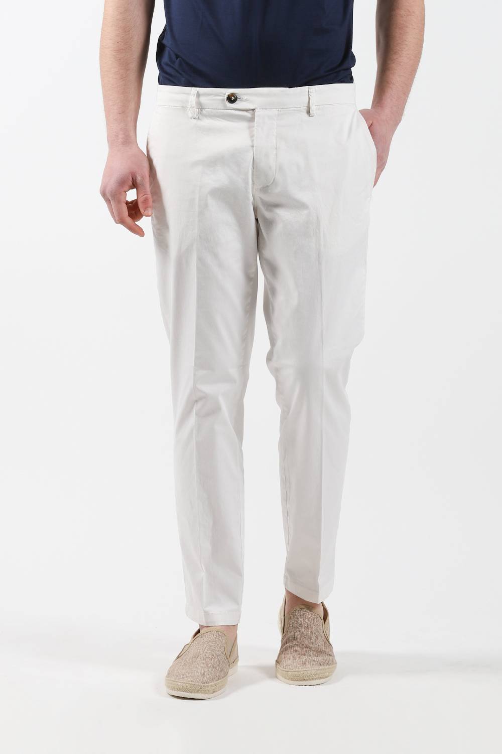 Primo Emporio Pantalone Chinos Tasca America - Panna