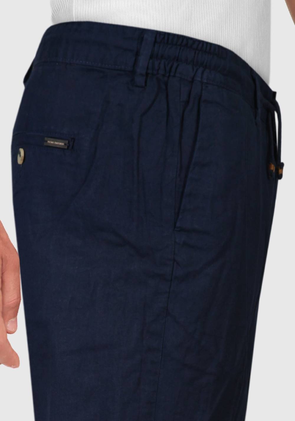 Primo Emporio Pantalone Con Laccio E Bottoni - Blue