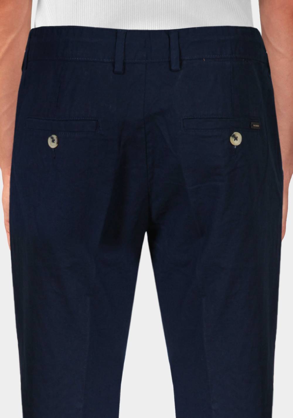 Primo Emporio Pantalone Con Laccio E Bottoni - Blue
