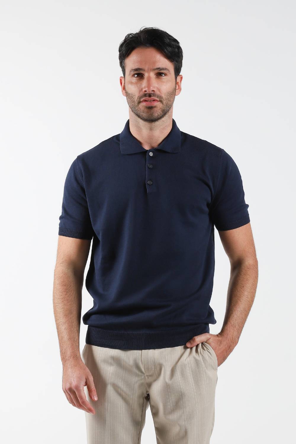 Primo Emporio Polo in filo 3 Bottoni mezza manica