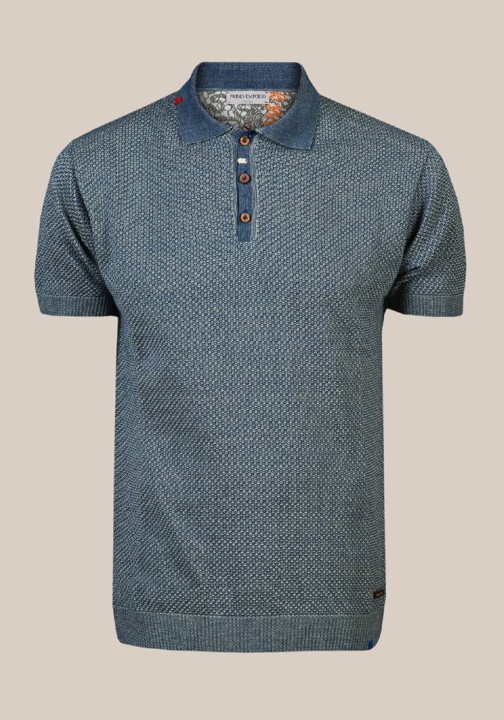Primo Emporio Polo Punto Riso Con Filo A Contrasto