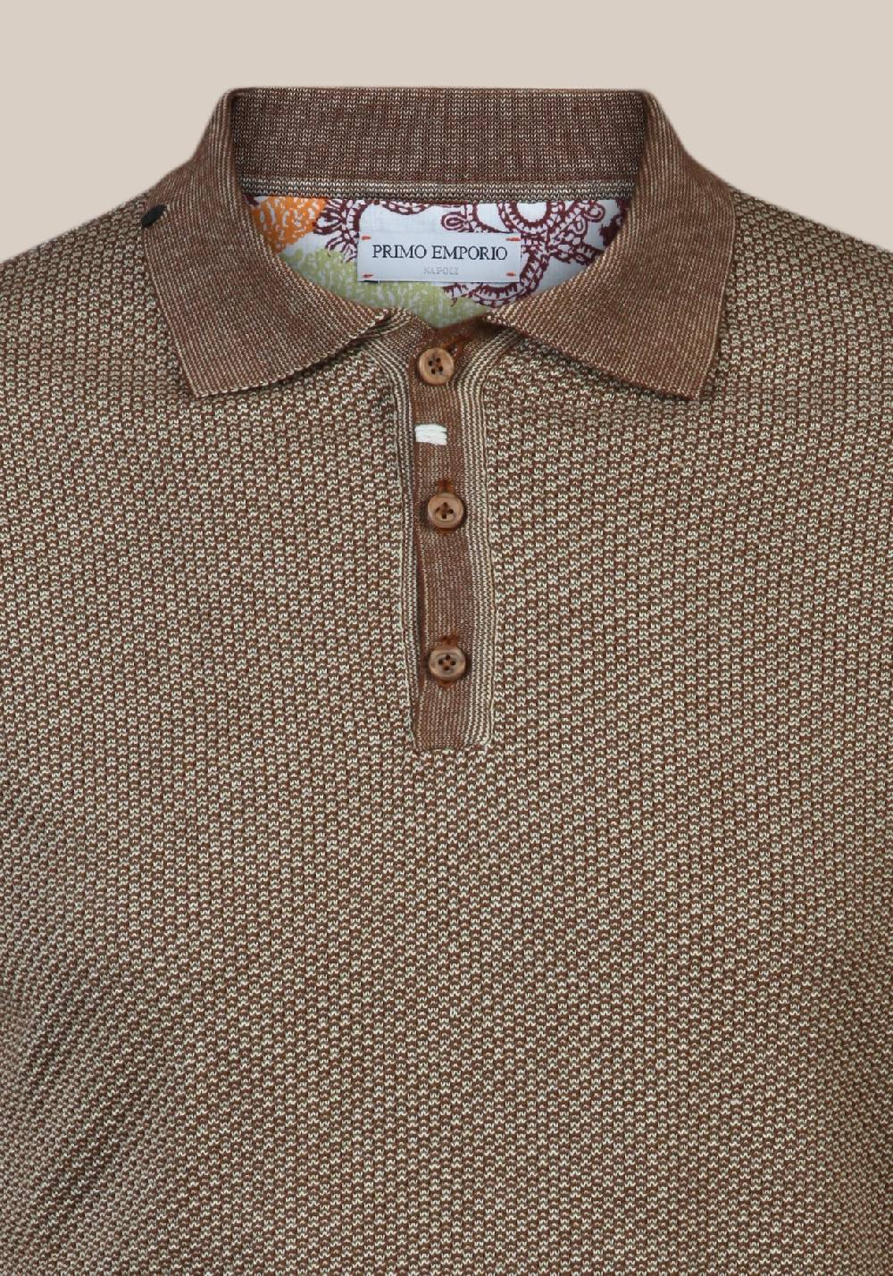 Primo Emporio Polo Punto Riso Con Filo A Contrasto