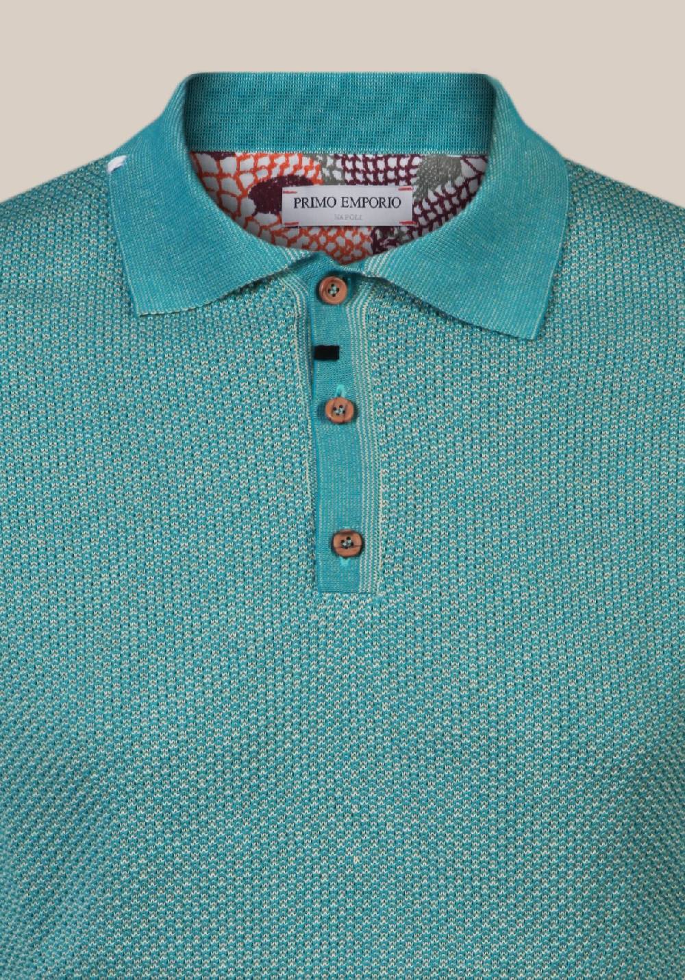Primo Emporio Polo Punto Riso Con Filo A Contrasto