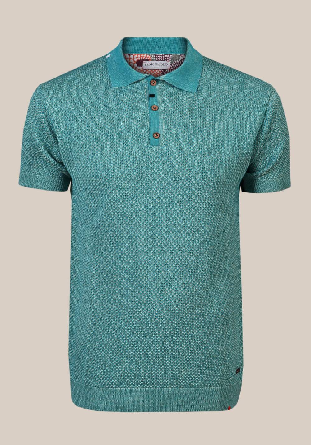 Primo Emporio Polo Punto Riso Con Filo A Contrasto
