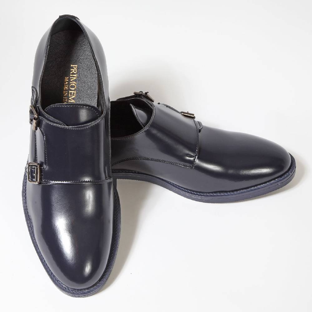 Primo Emporio Scarpa Doppia Fibbia Abrasivata In Pelle