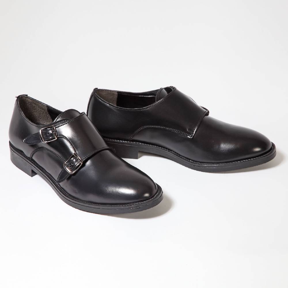 Primo Emporio Scarpa Doppia Fibbia Abrasivata in pelle