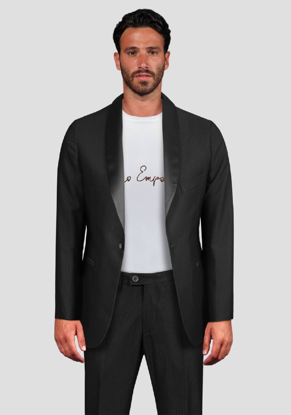 Primo Emporio Smoking Collo Sciallato Rever In Raso