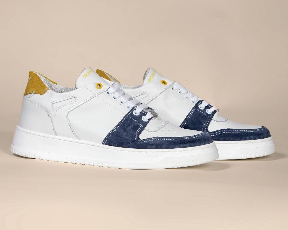 Primo Emporio Sneakers In Pelle Con Banda In Camoscio