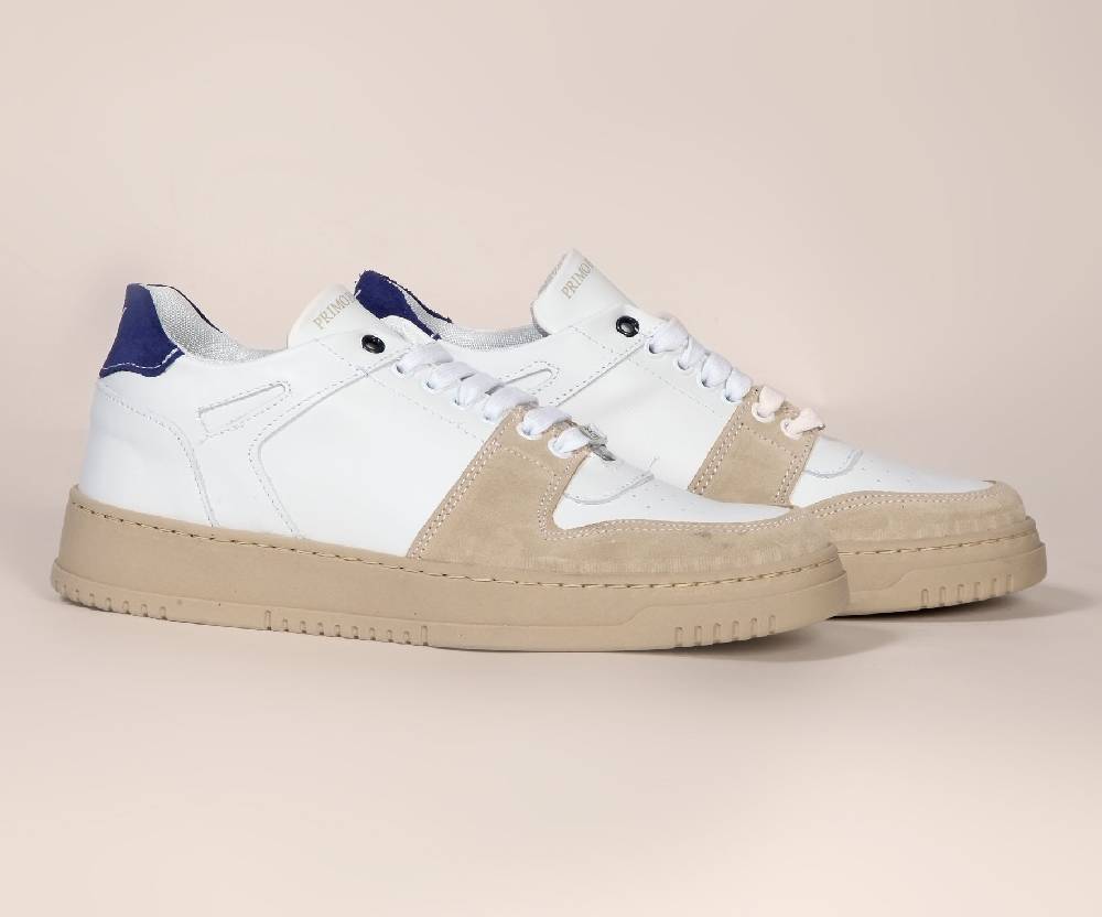 Primo Emporio Sneakers in pelle con banda in camoscio