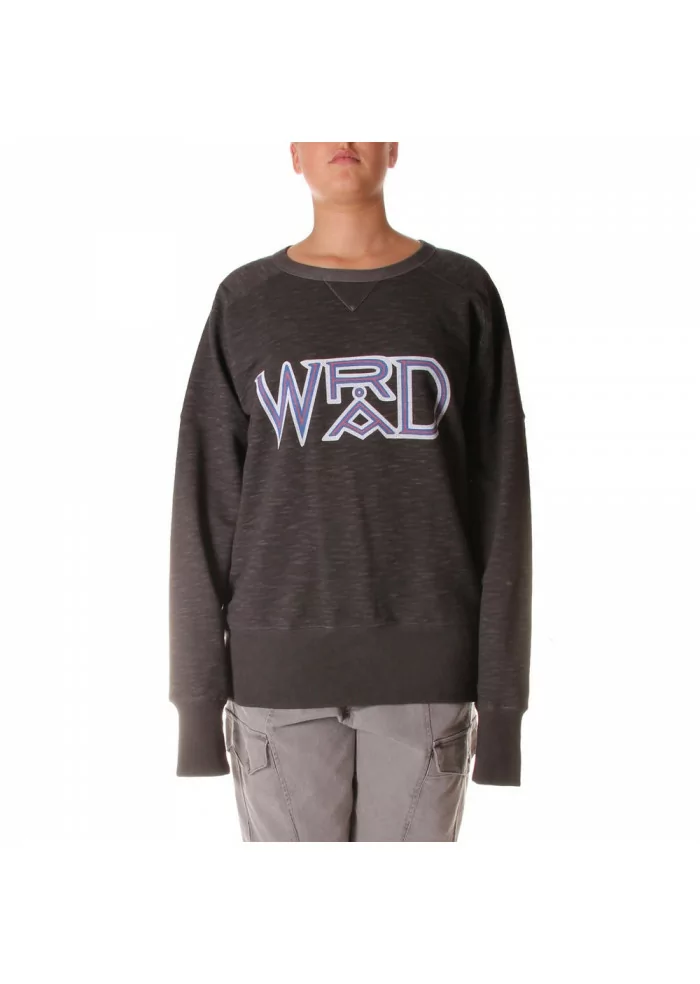 ABBIGLIAMENTO UNISEX FELPA COTONE ORGANICO LOGO GRIGIO WRAD