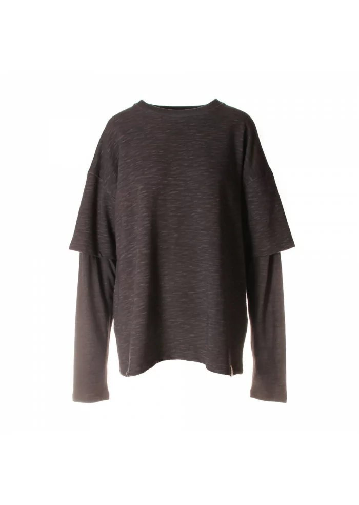 ABBIGLIAMENTO UNISEX FELPA COTONE ORGANICO T-SHIRT GRIGIO WRAD