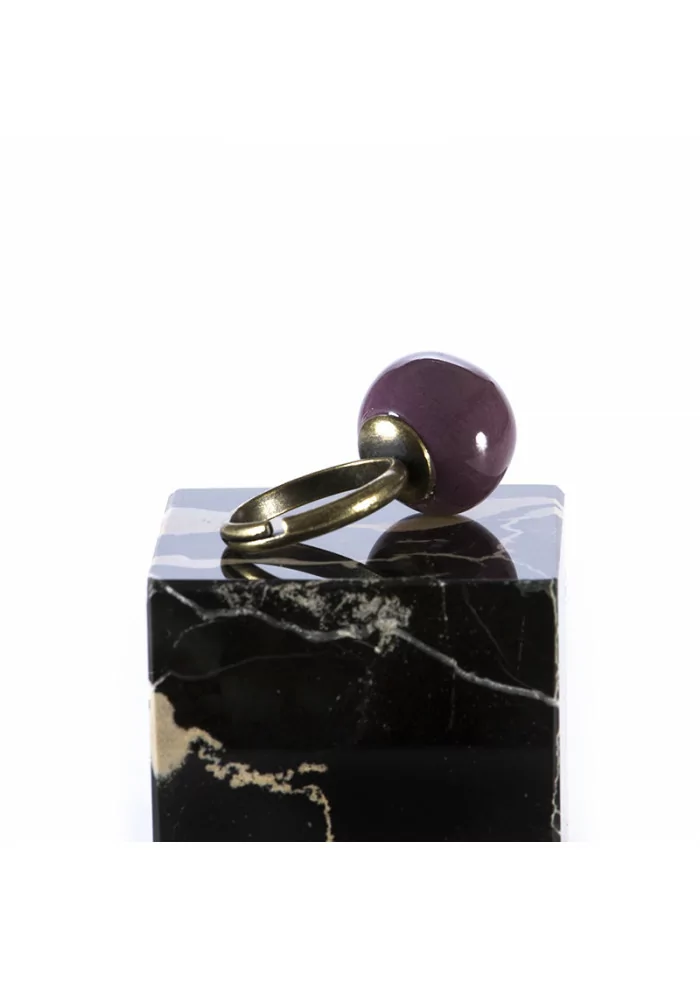 ACCESSORI DONNA ANELLO FATTO A MANO BIGLIA IN CERAMICA LILLA TOLEMAIDE