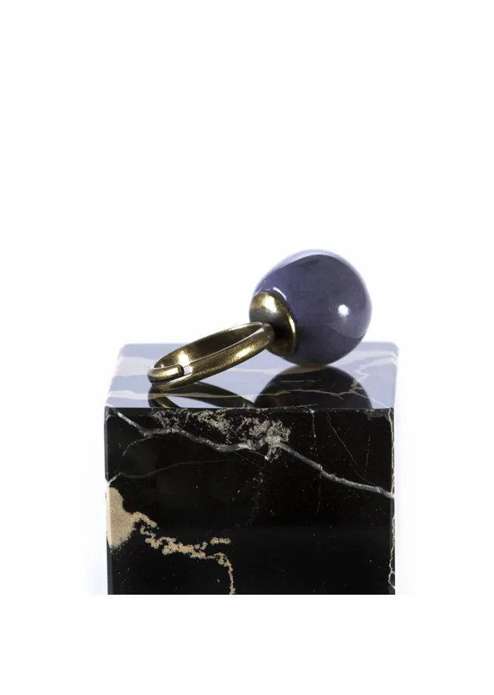 ACCESSORI DONNA ANELLO FATTO A MANO / BIGLIA IN CERAMICA VIOLA TOLEMAIDE