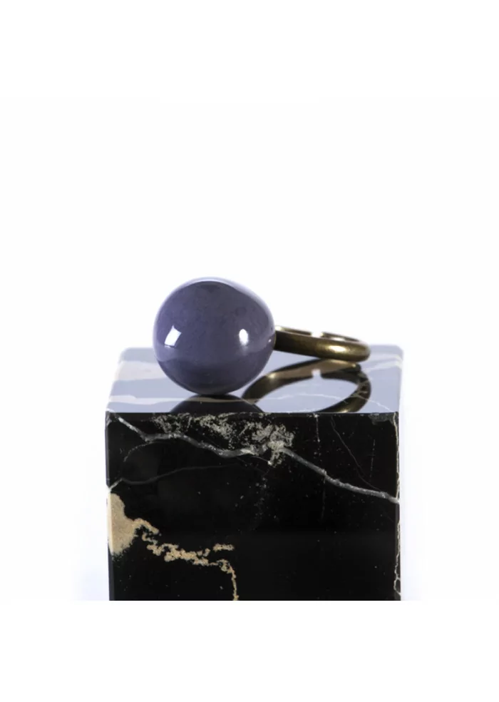ACCESSORI DONNA ANELLO FATTO A MANO / BIGLIA IN CERAMICA VIOLA TOLEMAIDE