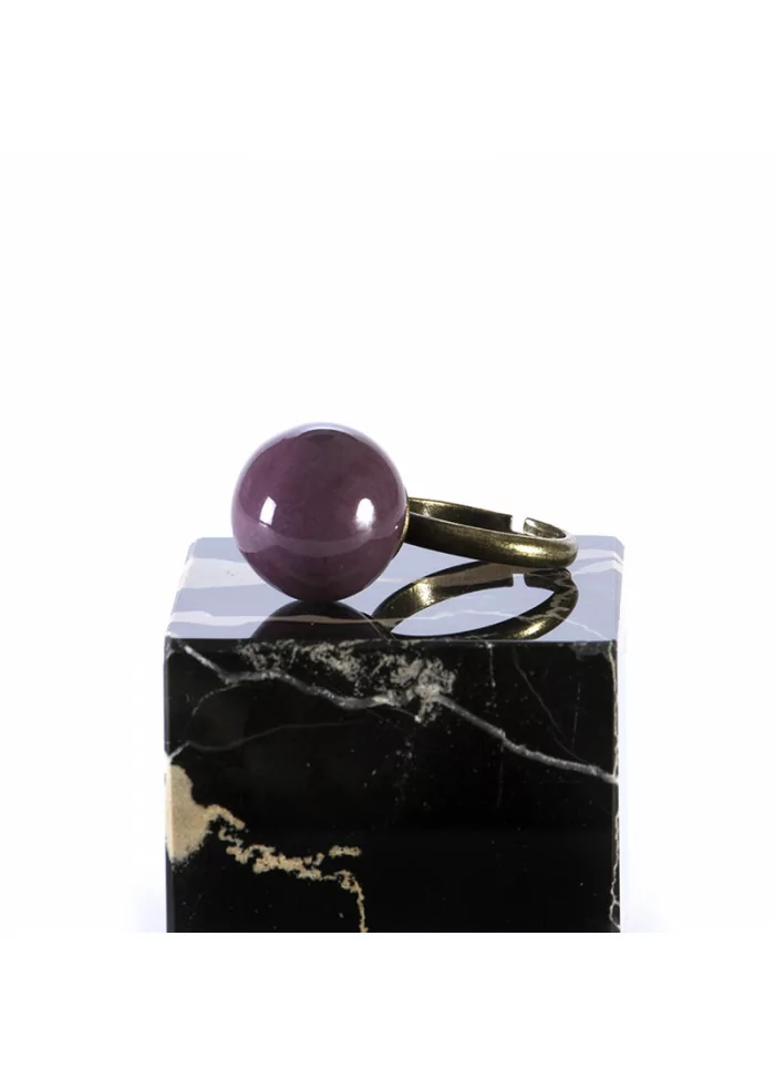 ACCESSORI DONNA ANELLO FATTO A MANO BIGLIA IN CERAMICA LILLA TOLEMAIDE