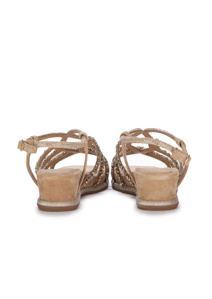 ALMA EN PENA | SANDALI CON TACCO SUEDE INTRECCIATI BEIGE