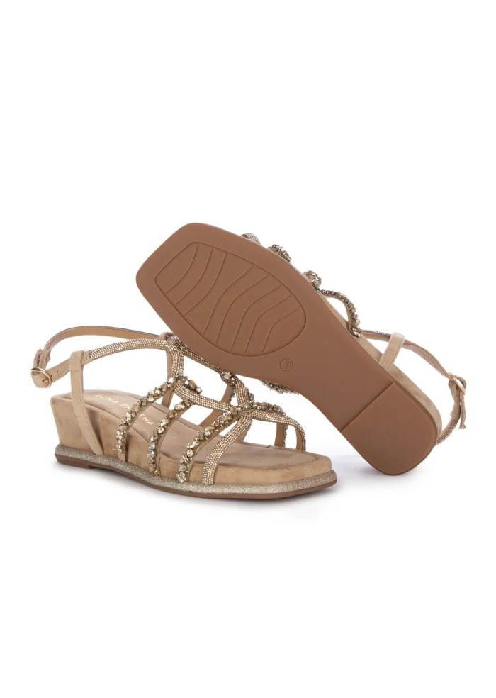 ALMA EN PENA | SANDALI CON TACCO SUEDE INTRECCIATI BEIGE