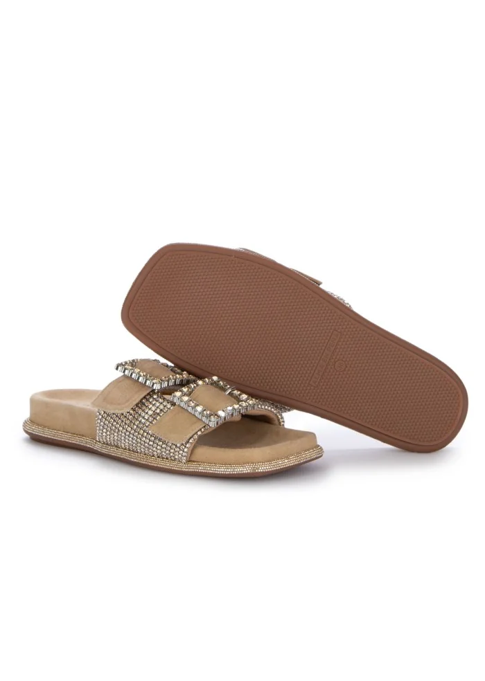 ALMA EN PENA | SANDALI SUEDE STRASS BEIGE